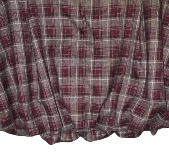 Emerson Lang‎ School Plaid Career Academia Bubble Women's Mini Skirt Size XL NEW - Picture 3 of 9